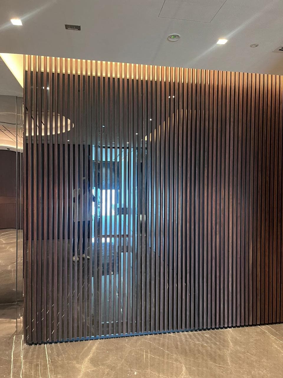 Timber Slat Partition, Office & Commercial project by Creative Dimension, Deira, Dubai